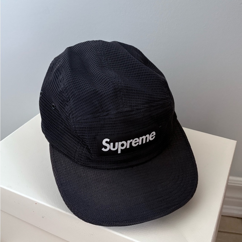 Supreme men Black Mesh Cap